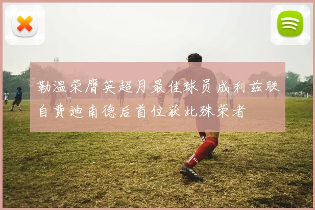 勒温荣膺英超月最佳球员成利兹联自费迪南德后首位获此殊荣者